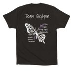 Team Skylynn | Epilepsy Awareness Shirts #2, a Black Premium Cotton Tee (back-view)