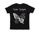 Team Skylynn | Epilepsy Awareness Shirts #2, a Solid Black Blend Premium Youth Tee (back-view)