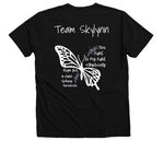 Team Skylynn | Epilepsy Awareness Shirts #2, a Solid Black Blend Premium V-Neck Tee (back-view)