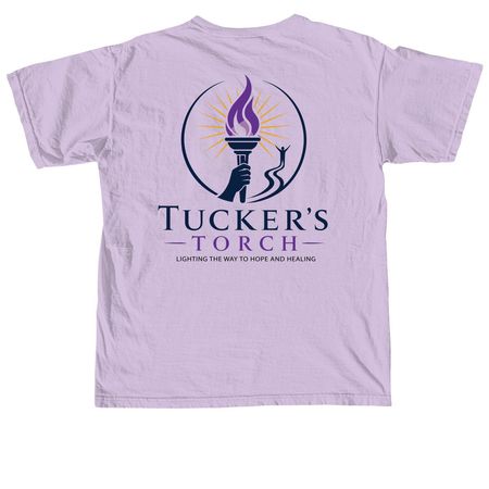 Tucker?s Torch, a Orchid Comfort Colors Unisex Tee (back-view)