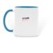 God Driven mug, a Light Blue Two-Tone Ceramic Mug (back-view)