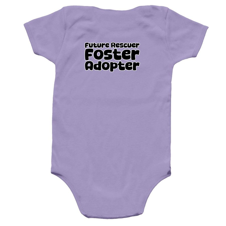 Babies + Bullies ??, a Lavender Infant Onesie (back-view)