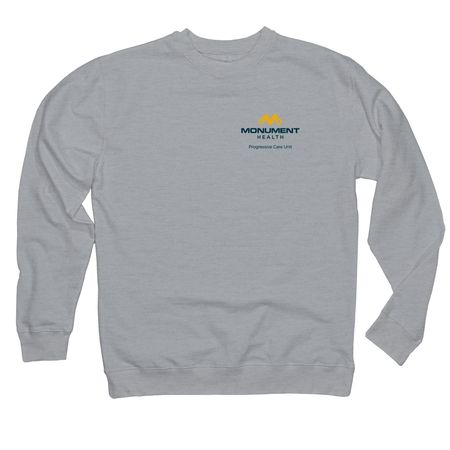Gray Chest Design, a Grey Heather Midweight Crewneck Sweatshirt