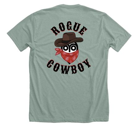 Rogue Cowboy, a Heather Sage Premium Unisex Tee