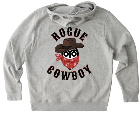 Rogue Cowboy, a Heather Grey Stanley/Stella Unisex Cruiser 2.0 Pullover Hoodie
