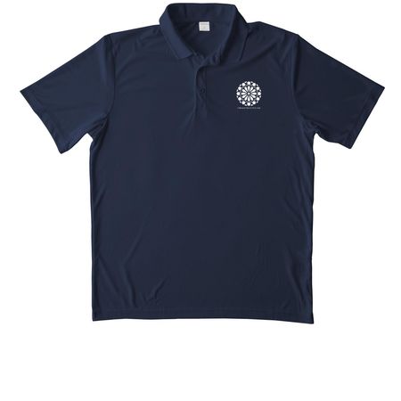 Rose Window Polo, a True Navy Unisex Performance Polo