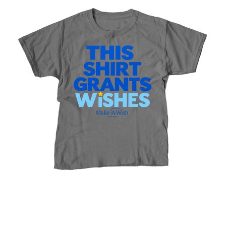 This Shirt Grants Wishes, a Charcoal Youth Unisex Tee