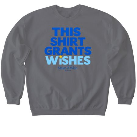 This Shirt Grants Wishes, a Charcoal Softstyle Crewneck Sweatshirt