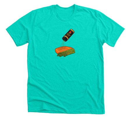 Charred Lemon T, a Heather Sea Green Premium Unisex Tee