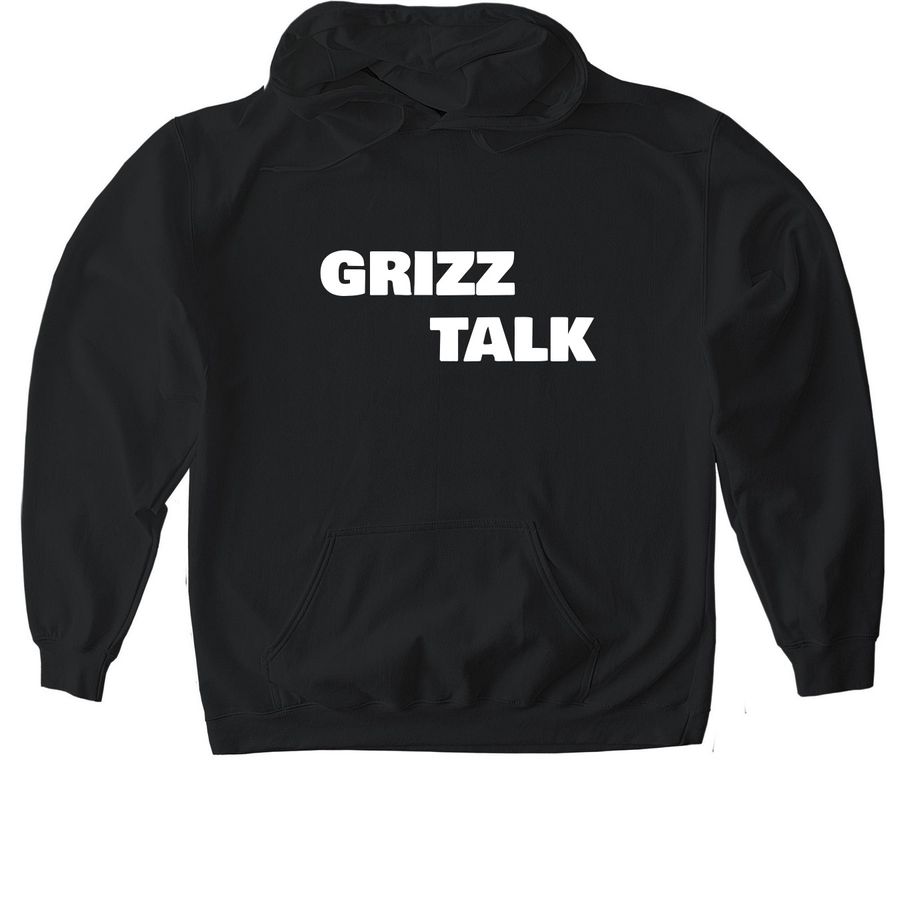 GRIZZ TALK&nbsp;, a Black Gildan Softstyle Pullover Hoodie