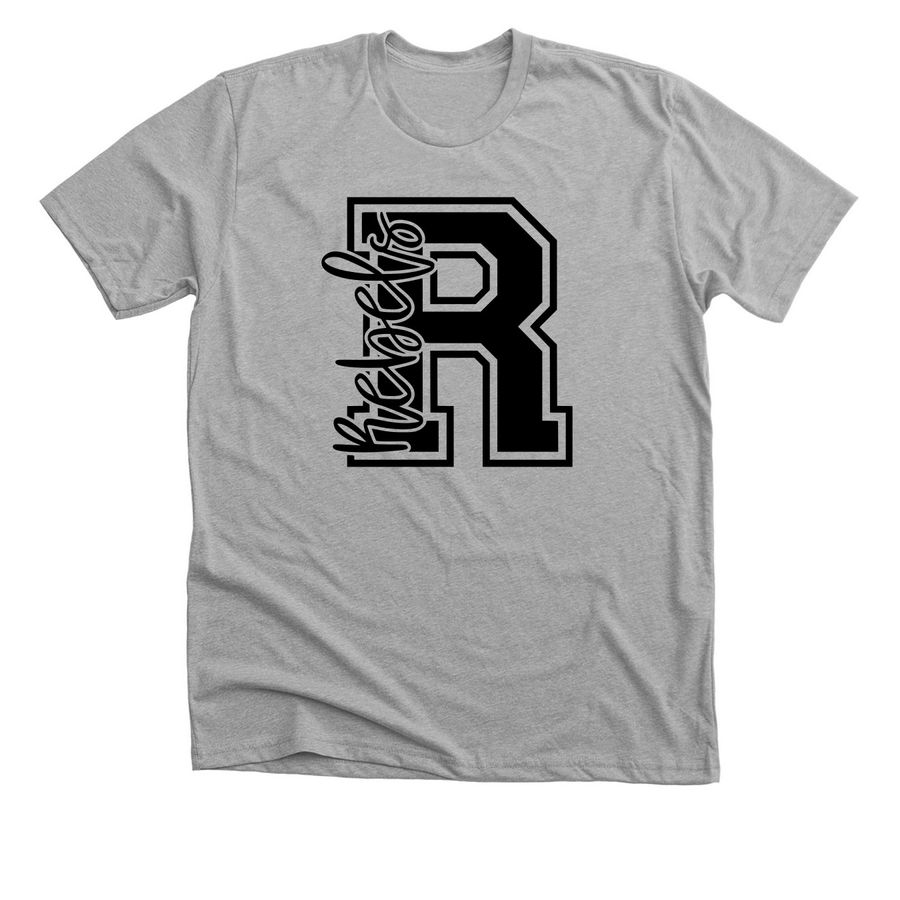 R-E-B-E-L-S, a Athletic Heather Premium Unisex Tee