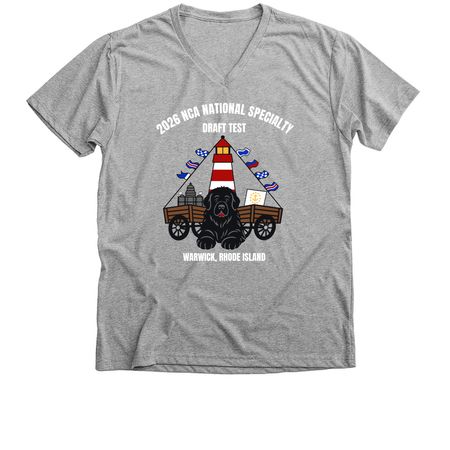 OLD-2026 NCA National Specialty Draft Test, a Athletic Heather Premium V-Neck Tee