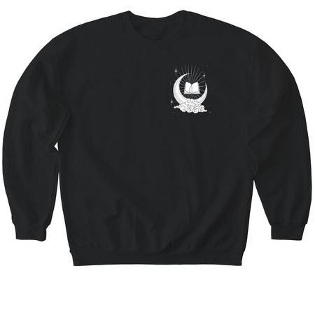 ? The Bookish Tarot&nbsp;Apparel Collection ?, a Black Softstyle Crewneck Sweatshirt