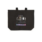 Buy A Tote Bag. &nbsp;Send a QT Kitten to College!, a Deep Black Cotton Canvas Tote Bag (back-view)