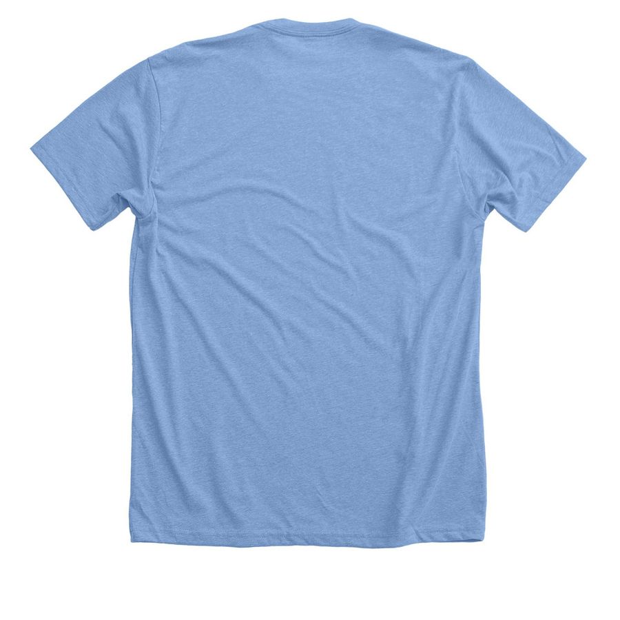 Second Friends Star&nbsp;, a Heather Carolina Blue Premium Unisex Tee (back-view)