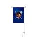 Milky Way Campsite Flag, a White 12" x 18" Yard Flag with Stake