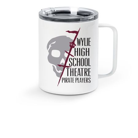 Wylie Theatre Travel Mug, a White Stainless Steel Travel Mug