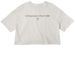 The Love of Dogs Heart Tee, a Vintage White Women?s Cropped Cotton Tee (back-view)