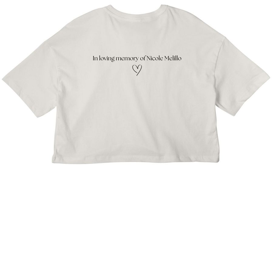 The Love of Dogs Heart Tee, a Vintage White Women?s Cropped Cotton Tee (back-view)