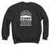 SM Rehab, a Black Crewneck Sweatshirt (back-view)