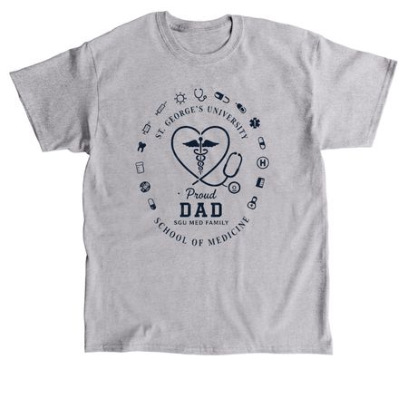 Training a Doctor, Supported by Dad, a Sport Grey Classic Unisex Tee