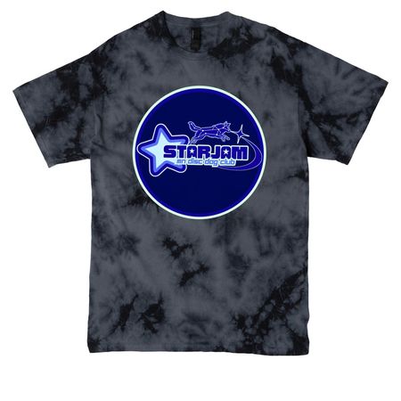 Star Jam, a Black Crystal Tie Dye Tee