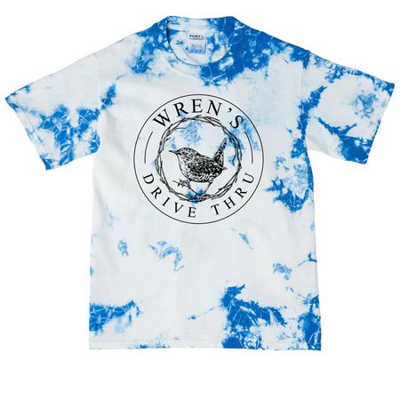 Wren's Drive Thru - Tie Dye design #2, a True Royal Youth Crystal Tie Dye Tee