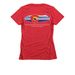 Spanish Peaks!, a Red Women's Slim Fit Tee (back-view)