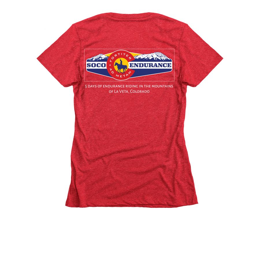 Spanish Peaks!, a Red Women's Slim Fit Tee
