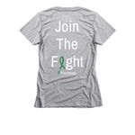 Team Rhys 2.0, a Dark Heather Grey Women's Slim Fit Tee (back-view)