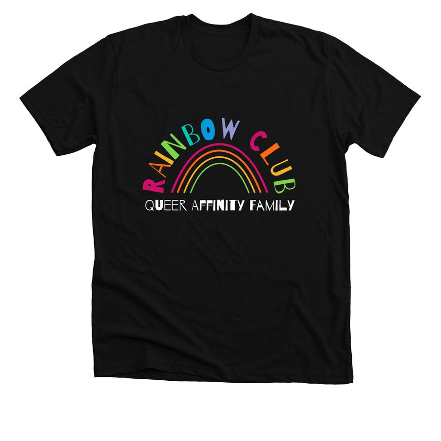 Rainbow Club, a Solid Black Blend Premium Unisex Tee