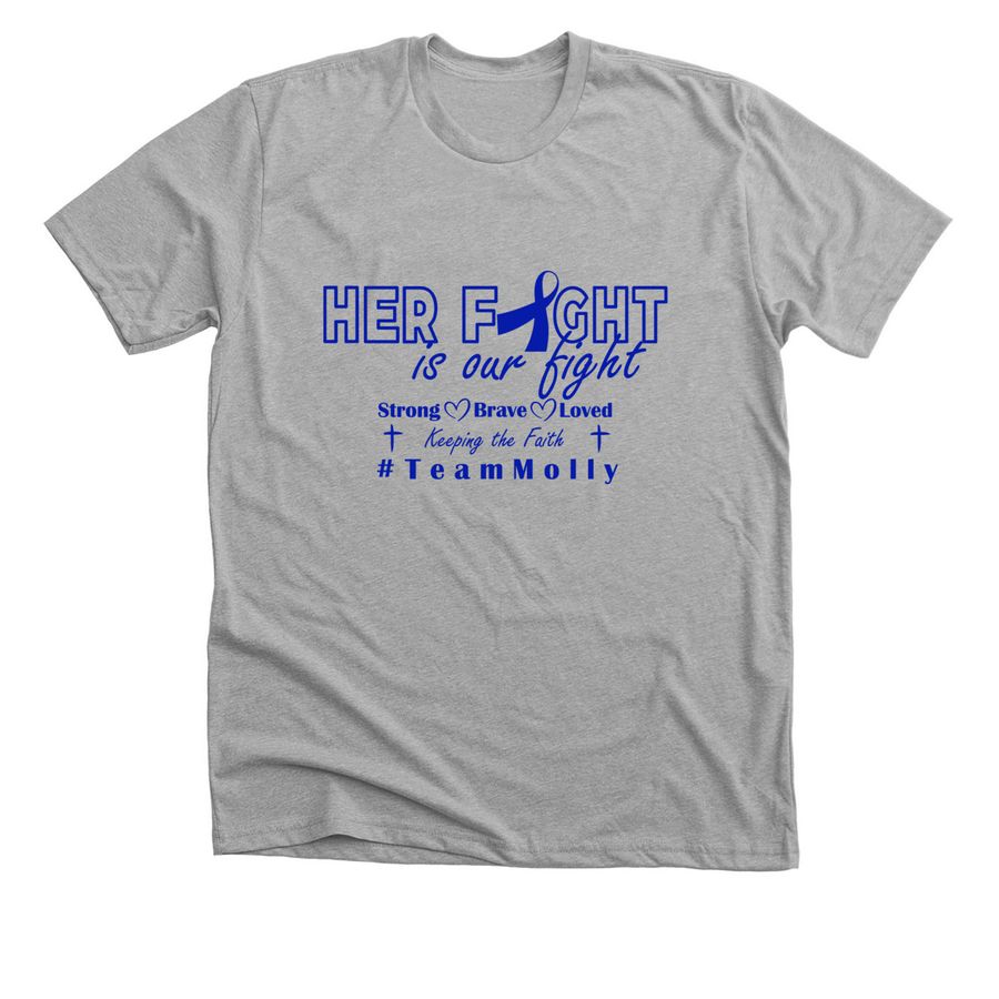 Molly's Fight Against Cancer, a Athletic Heather Premium Unisex Tee