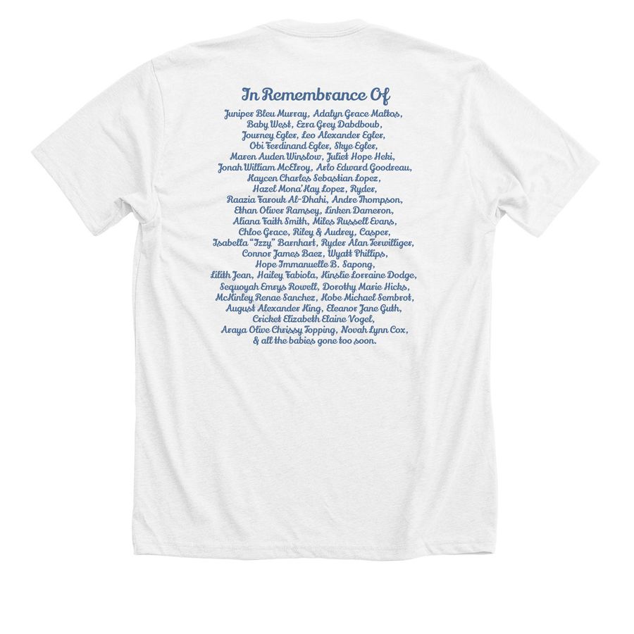 October Awareness Shirts Batch 35, a Solid White Blend Premium Unisex Tee (back-view)