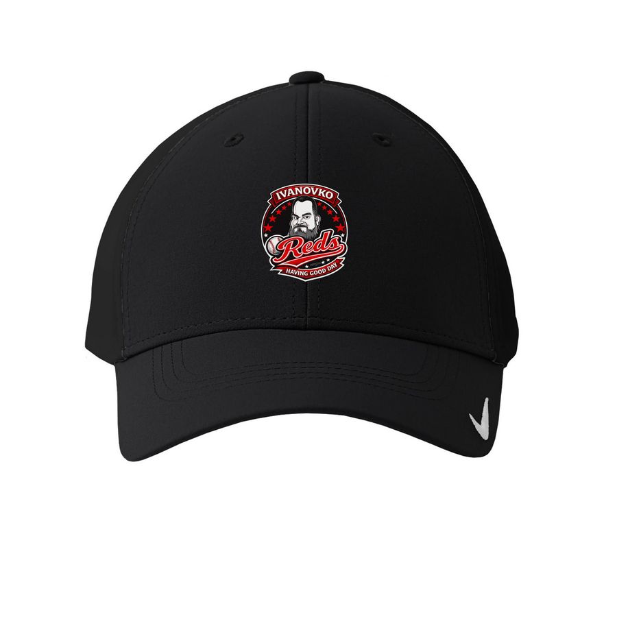 Ivanovko Reds '26 Hat, a Black Printed Nike Dri-FIT Legacy Performance Cap