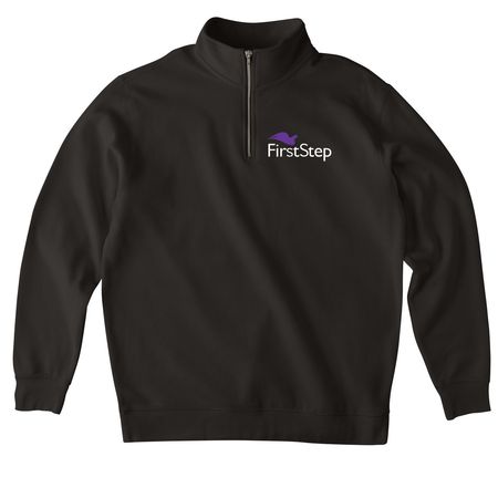 Believe Survivors, a Black Midweight Quarter Zip Pullover