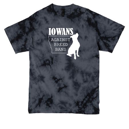 Iowans Against Breed Bans, a Black Crystal Tie Dye Tee
