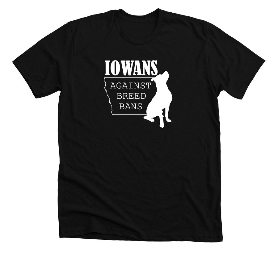 Iowans Against Breed Bans, a Solid Black Blend Premium Unisex Tee