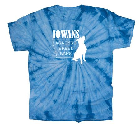 Iowans Against Breed Bans, a Baby Blue Classic Tie Dye Tee