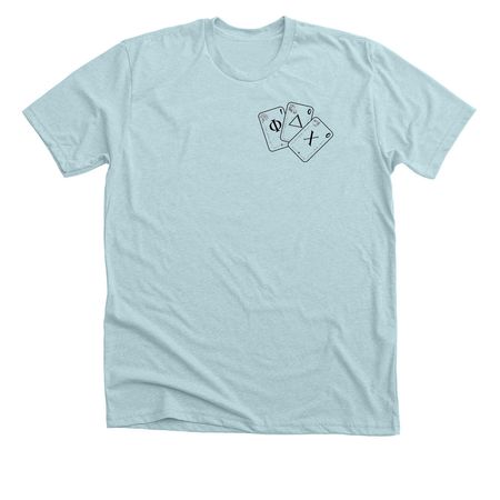 Alpha Delta Designer, a Heather Ice Blue Premium Unisex Tee