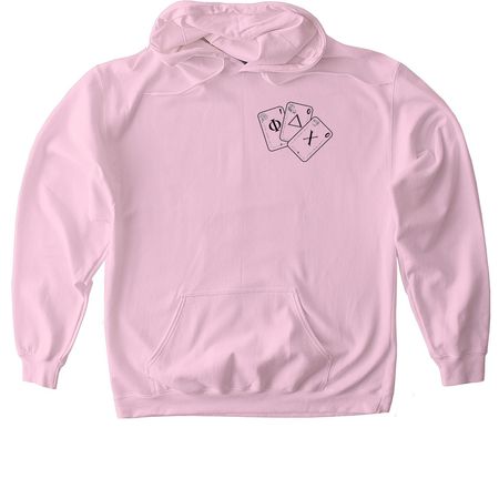 Alpha Delta Designer, a Light Pink Gildan Softstyle Pullover Hoodie