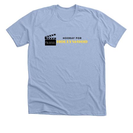 CBA Spring 26: Hooray for Hollywood, a Heather Baby Blue Premium Unisex Tee