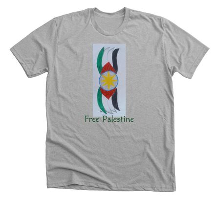 &nbsp;Young artist from Gaza, a Athletic Heather Premium Unisex Tee