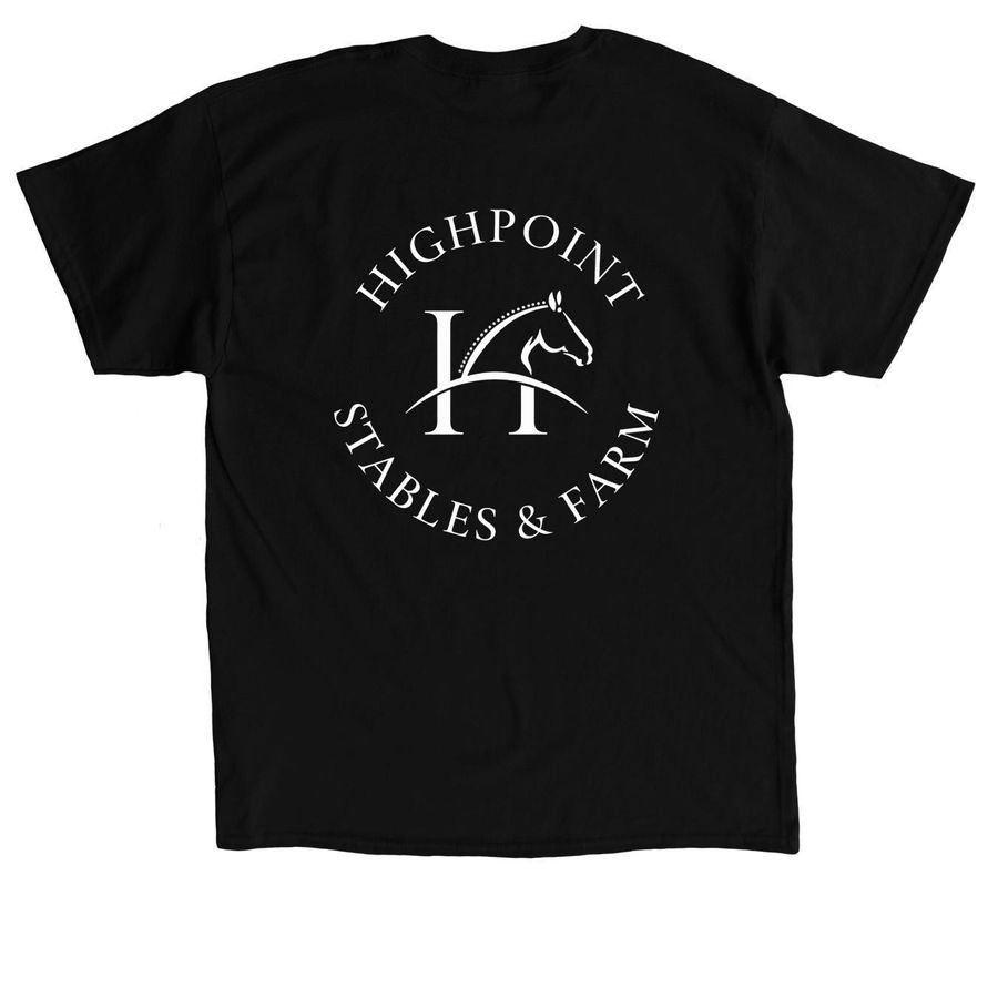 Highpoint S&F, a Black Classic Unisex Tee (back-view)