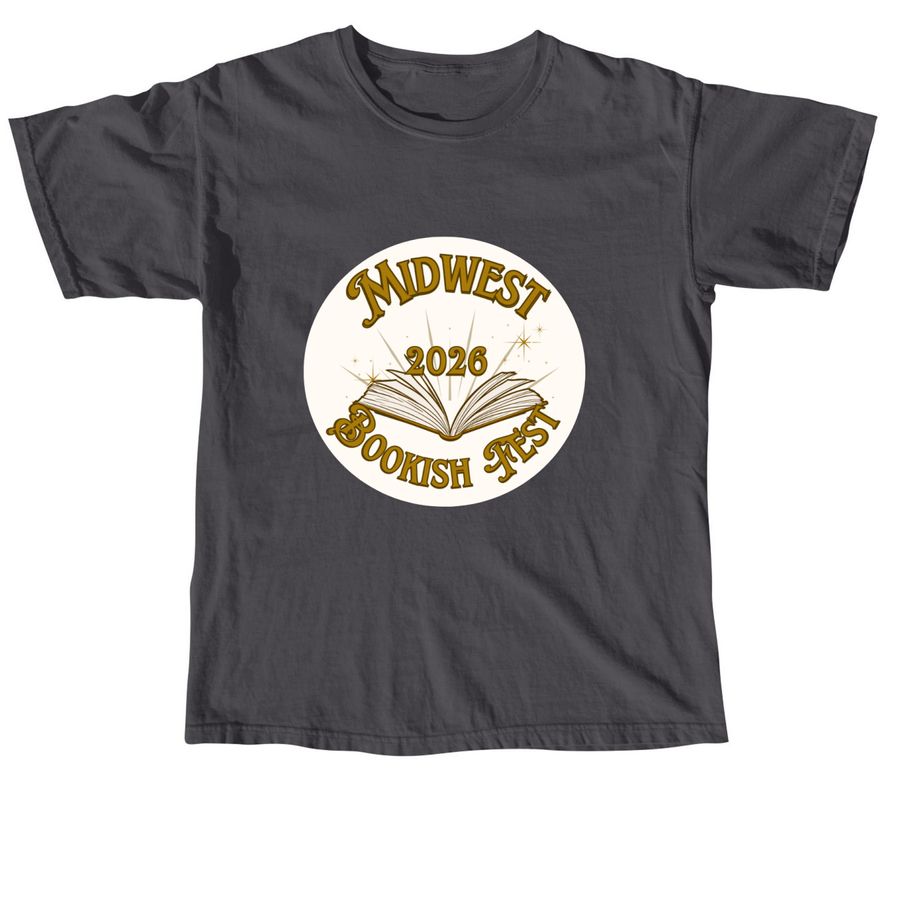 Midwest Bookish Fest 2026 Logo Shirt, a Graphite Comfort Colors Unisex Tee