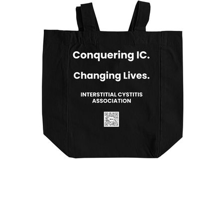 ICA Bags, a Black Recycled Cotton Tote Bag (back-view)