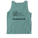 FYACS Tanks: Line House - Black, a Seafoam Comfort Colors Tank Top (back-view)