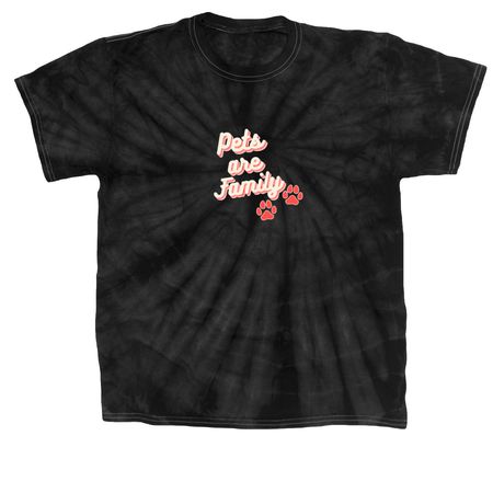 Because pets are family., a Black Classic Tie Dye Tee