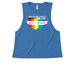 PFS - White Logo, a Azure Blue Allmade Eco Triblend Women?s Muscle Tank