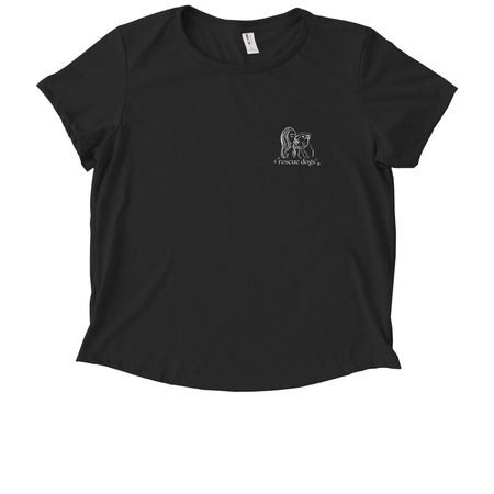 "Rescue Dogs" (White), a Deep Black Allmade Eco Triblend Women?s Scoop Neck Tee