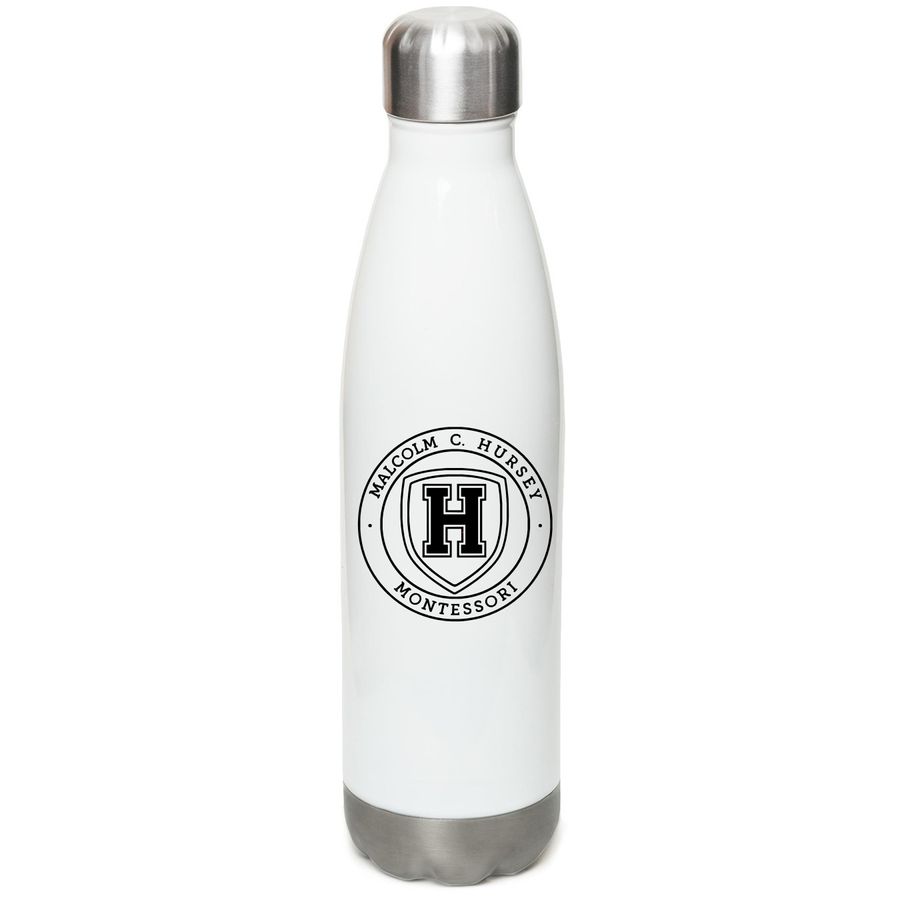 Stainless Steel Water Bottle, a White Stainless Steel Water Bottle